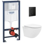 GROHE STELAŻ PRZYCISK CZARNY MAT MISA WC RIMLESS