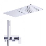 VELDMAN Zestaw prysznicowy podtynkowy QUADRO-2 chrom DESZCZOWNICA Z KASKADĄ 9013
