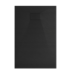 VELDMAN Czarny brodzik prysznicowy TORINO SLIM 90 x 150 cm syfon