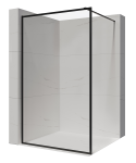 VELDMAN Ścianka prysznicowa czarna rama aluminiowa MAROKO 8 mm 70 cm