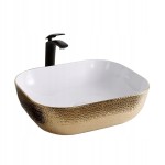 VELDMAN Umywalka ceramiczna TOKYO SLIM  złota skóra węża 50 cm