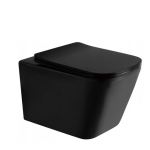 VELDMAN Czarna misa WC INES BLACK MAT innowacyjny system spłukiwania RIMLESS TORNADO