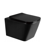 VELDMAN Czarna misa WC INES BLACK innowacyjny system spłukiwania RIMLESS TORNADO