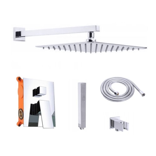 VELDMAN Zestaw podtynkowy QUADRO deszczownica slim 25 cm 