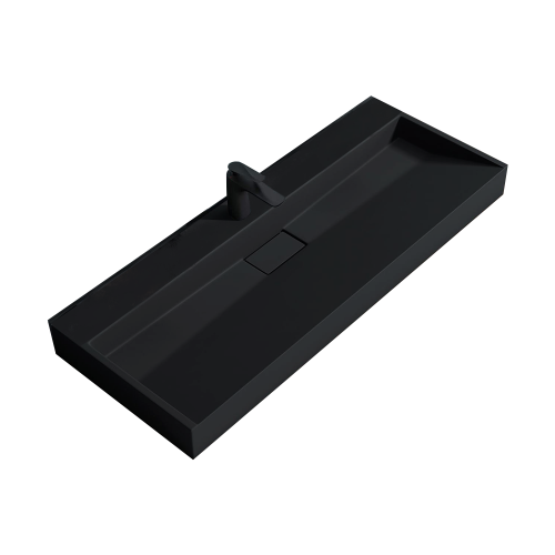 VELDMAN Czarna matowa umywalka z konglomeratu DEXTER 100/1