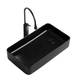 VELDMAN Umywalka ceramiczna nablatowa CUBIC BLACK