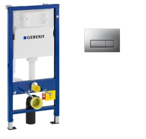 GEBERIT stelaż podtynkowy mata przycisk Delta 51 chrom mat