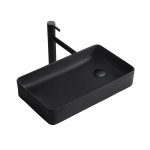 VELDMAN Umywalka ceramiczna nablatowa CUBIC black mat