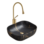 VELDMAN Umywalka ceramiczna TOKYO SLIM czarny marmur 