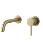 VELDMAN Złota szczotkowana ścienna bateria umywalkowa COSTA gold brush