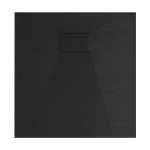 VELDMAN Czarny brodzik prysznicowy TORINO SLIM 90 x 90 cm syfon
