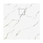 VELDMAN Biały marmur brodzik prysznicowy TORINO SLIM 80 x 80 cm syfon
