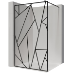 VELDMAN Ścianka prysznicowa czarne profile MODERN 8 mm 100 cm
