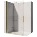 Ścianka prysznicowa LIMA Veldman wykonana z transparentnego szkła ze złotym wykończeniem.png