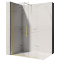 Ścianka prysznicowa LIMA wykonana z transparentnego szkła ze złotym wykończeniem.png