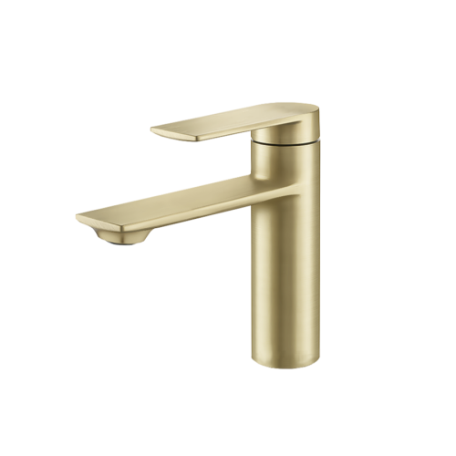 VELDMAN Złota szczotkowana bateria umywalkowa niska LIVIA brush gold