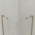 Widok na górną część kabiny prysznicowej GEORGIA ze złotymi szczotkowanymi profilami.png