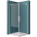 Kabina prysznicowa DAKOTA DUO Veldman z przesuwnymi drzwiami wykonana z przezroczystego szkła z chromowanymi okuciami.png