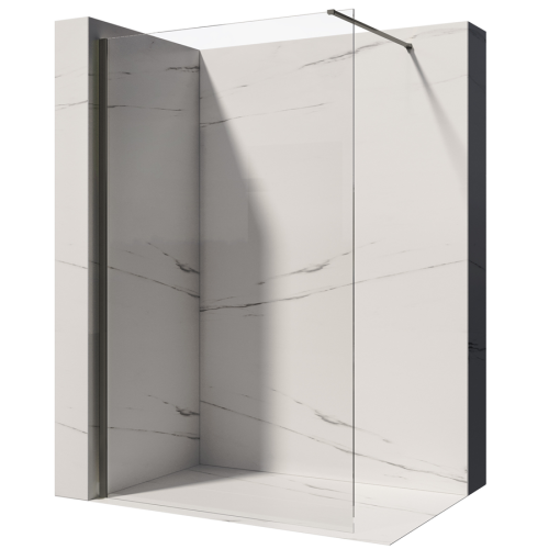 VELDMAN Ścianka prysznicowa LUGO tytan szczotkowany profil 8 mm rozmiar do wyboru