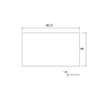 Rysunek techniczny blatu 81x46,5x15