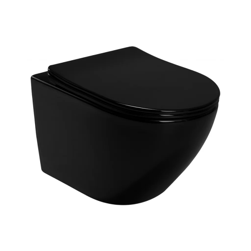 VELDMAN Czarna misa WC VITO innowacyjny system spłukiwania RIMLESS TORNADO