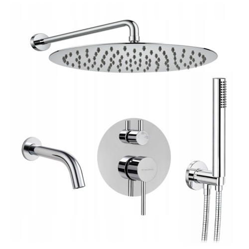 VELDMAN Zestaw podtynkowy 3-funkcyjny COSTA deszczownica slim 40 cm