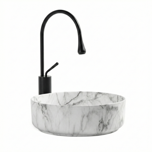 VELDMAN Umywalka nablatowa VERONA szary marmur