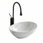 VELDMAN Umywalka ceramiczna 40 cm VERA szary marmur
