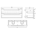 Rusynek techniczny szafki Linda 120 cm