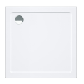 Kwadratowy biały brodzik prysznicowy MODESTO Veldman z odpływem 2.png
