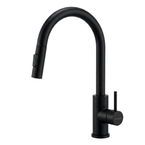 VELDMAN Bateria kuchenna SIMONA z wyciąganą wylewką czarna