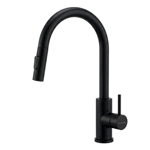 VELDMAN Bateria kuchenna SIMONA z wyciąganą wylewką czarna