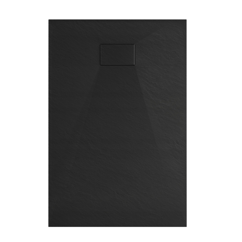 VELDMAN Czarny brodzik prysznicowy TORINO SLIM 70 x 80 cm syfon 