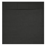 VELDMAN Brodzik prysznicowy TOLEDO SLIM czarny 100 x 100 cm syfon