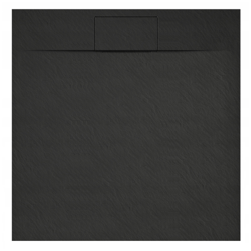VELDMAN Brodzik prysznicowy TOLEDO SLIM czarny 100 x 100 cm syfon
