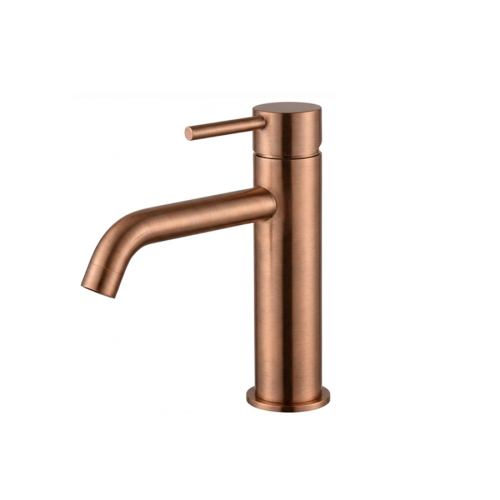 VELDMAN Bateria umywalkowa COSTA niska MIEDŹ SZCZOTKOWANA