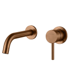 VELDMAN Ścienna bateria umywalkowa COSTA MIEDŹ SZCZOTKOWANA