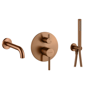 VELDMAN Bateria wannowa podtynkowa COSTA MIEDŹ SZCZOTKOWANA