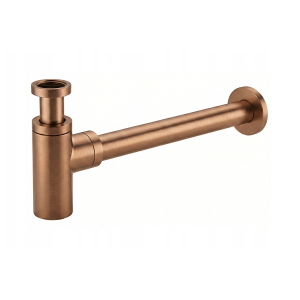 VELDMAN Okrągły syfon do umywalek MIEDŹ SZCZOTKOWANA