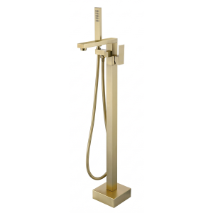 VELDMAN Bateria wannowa wolnostojąca QUADRO złoty szczotkowany