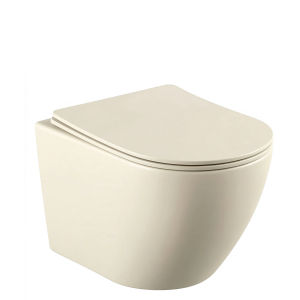 VELDMAN Misa WC VITO BEŻOWY MAT Rimless TORNADO deska slim kaszmir