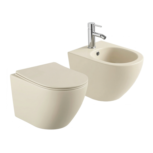 VELDMAN Misa WC bidet VITO BEŻOWA MAT RIMLESS TORNADO kaszmir