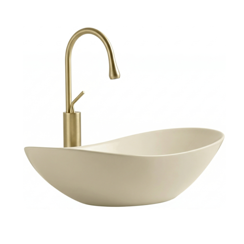 VELDMAN Umywalka nablatowa ZUZAN BEŻOWA MAT 60 kaszmir