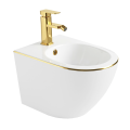 Biała bidet ze złotą krawędzią Vito Veldman
