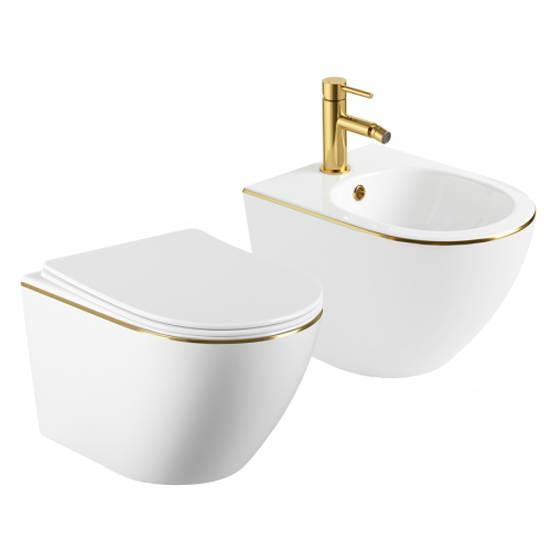  VELDMAN Misa WC bidet VITO system spłukiwania RIMLESS ZŁOTA KRAWĘDŹ