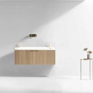 VELDMAN Szafka umywalkowa wisząca ryflowana LOTTA 100 dąb