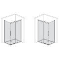 Schematyczne rysunki kabiny prysznicowej z przesuwnymi drzwiami szklanymi w dwóch wariantach montażu.png