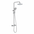 Zestaw prysznicowy natynkowy COSTA Veldman z deszczownicą i słuchawką na drążku w kolorze chrom