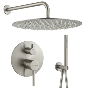 VELDMAN Zestaw podtynkowy COSTA nikiel deszczownica slim 30