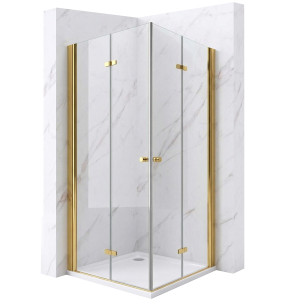 VELDMAN Kabina składana SEVIA DUO ZŁOTA 90 x 90 cm
